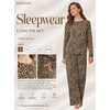 Ekouaer Pajama Sets for Women Long Sleeve Sleepwear Crew Neck Pj Lounge Set(Brown Leopard)