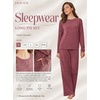 Ekouaer Pajama Sets for Women Long Sleeve Sleepwear Crew Neck Pj Lounge Set(Red)