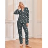 Ekouaer Pajamas Womens Long Sleeve Sleepwear Button Down Loungewear Pjs Set