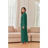 Ekouaer Womens Cotton Pajamas Set Long Sleeve Button Down Pjs with Pockets(Green)