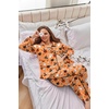 Ekouaer Womens Cotton Pajamas Set Long Sleeve Button Down Pjs with Pockets(Halloween)
