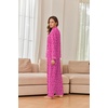 Ekouaer Womens Cotton Pajamas Set Long Sleeve Button Down Pjs with Pockets(Hot Pink Leopard)