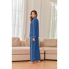 Ekouaer Womens Cotton Pajamas Set Long Sleeve Button Down Pjs with Pockets(Navy)