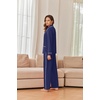 Ekouaer Womens Cotton Pajamas Set Long Sleeve Button Down Pjs with Pockets(Navy Blue)