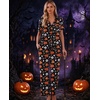 Ekouaer Womens Pajamas Set Short Sleeve Button Down Top & Pants Lounge Pjs(Black Halloween 2026)