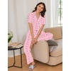 Ekouaer Womens Pajamas Set Short Sleeve Button Down Top & Pants Lounge Pjs(Carrot)