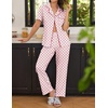 Ekouaer Womens Pajamas Set Short Sleeve Button Down Top & Pants Lounge Pjs(Flowers Bf376)