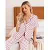 Ekouaer Womens Pajamas Set Short Sleeve Button Down Top & Pants Lounge Pjs(Flowers Bf376)