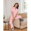 Ekouaer Womens Pajamas Set Short Sleeve Button Down Top & Pants Lounge Pjs(Love Heart)