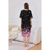 Ekouaer Zip Up Robes for Women Short Zipper Front House Coats with Pockets(Cherry Blossoms)
