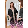 Ekouaer Zip Up Robes for Women Short Zipper Front House Coats with Pockets(Cherry Blossoms)