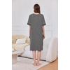 Ekouaer Zip Up Robes for Women Short Zipper Front House Coats with Pockets(Dark Gray)