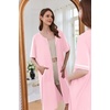 Ekouaer Zip Up Robes for Women Short Zipper Front House Coats with Pockets(Pink)