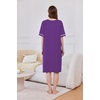 Ekouaer Zip Up Robes for Women Short Zipper Front House Coats with Pockets(Purple)