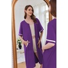 Ekouaer Zip Up Robes for Women Short Zipper Front House Coats with Pockets(Purple)