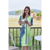 Ekouaer Zip Up Robes for Women Short Zipper Front House Coats with Pockets(Tie Dye Blue)