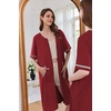 Ekouaer Zip Up Robes for Women Short Zipper Front House Coats with Pockets(Wine Red)