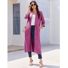 Ekouaer Zipper Robes for Women 3/4 Sleeve Bathrobe Lightweight House Coats(Hot Pink)