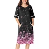 Ekouaer Zip Up Robes for Women Short Zipper Front House Coats with Pockets(Cherry Blossoms)