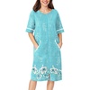 Ekouaer Zip Up Robes for Women Short Zipper Front House Coats with Pockets(Green Floral)