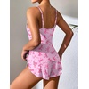 Ekouaer Pajama Sets for Women V Neck Cami Split Short Set(Bow Tie Pink)