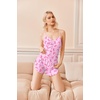 Ekouaer Pajama Sets for Women V Neck Cami Split Short Set(Bow Tie Pink)