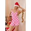 Ekouaer Pajama Sets for Women V Neck Cami Split Short Set(Pink Bow)