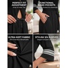Ekouaer Womens Robe Lightweight 3/4 Sleeve Soft Knit Bathrobe Sleepwear(Black)