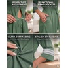 Ekouaer Womens Robe Lightweight 3/4 Sleeve Soft Knit Bathrobe Sleepwear(Gray-green)