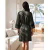 Ekouaer Womens Robe Lightweight 3/4 Sleeve Soft Knit Bathrobe Sleepwear(Military Green)