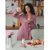 Ekouaer Womens Robes Long Bathrobe Ribbed Knit Kimono Robe Soft Sleepwear(Dusty Rose)
