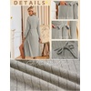 Ekouaer Womens Robes Long Bathrobe Ribbed Knit Kimono Robe Soft Sleepwear(Gray Apricot)