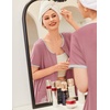Ekouaer Zip Up Robes for Women Zipper House Coat Short Bathrobes Nightgown(Gray Purple)