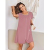 Ekouaer Zip Up Robes for Women Zipper House Coat Short Bathrobes Nightgown(Gray Purple)