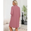 Ekouaer Zipper Robes for Women 3/4 Sleeve Housecoats with Pockets