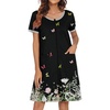 Ekouaer Women Zipper Front House Coat Robe Zip Up Bathrobes Short Nightgown(Floral Butterfly)