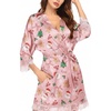 Ekouaer Women’s Robes Satin Silky Bridesmaid Wedding Robe Silk Bathrobe