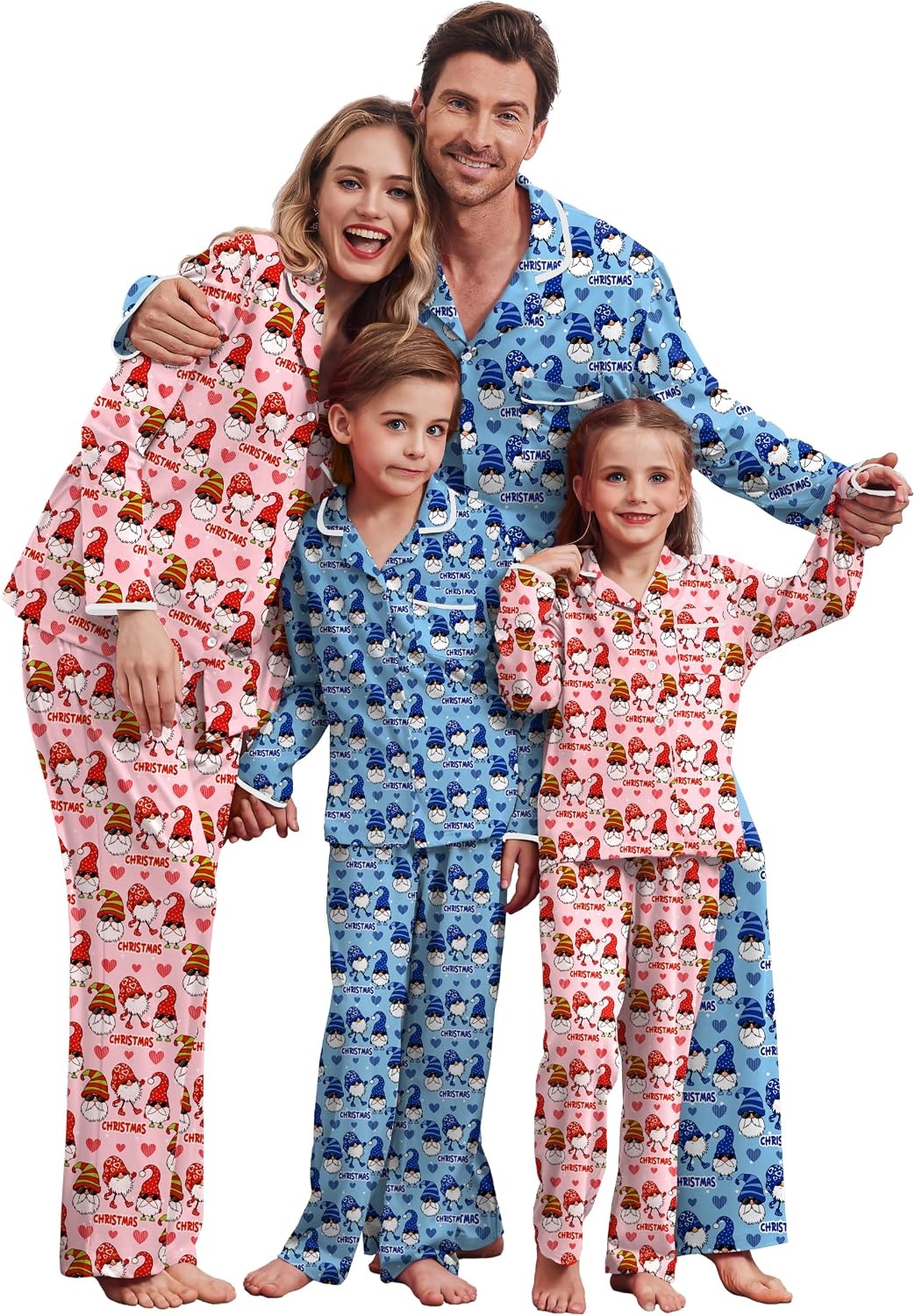 image:imageEkouaer Family Christmas Pajamas Matching Pjs Sets for Women Men and KidsBlue Christmas Elf