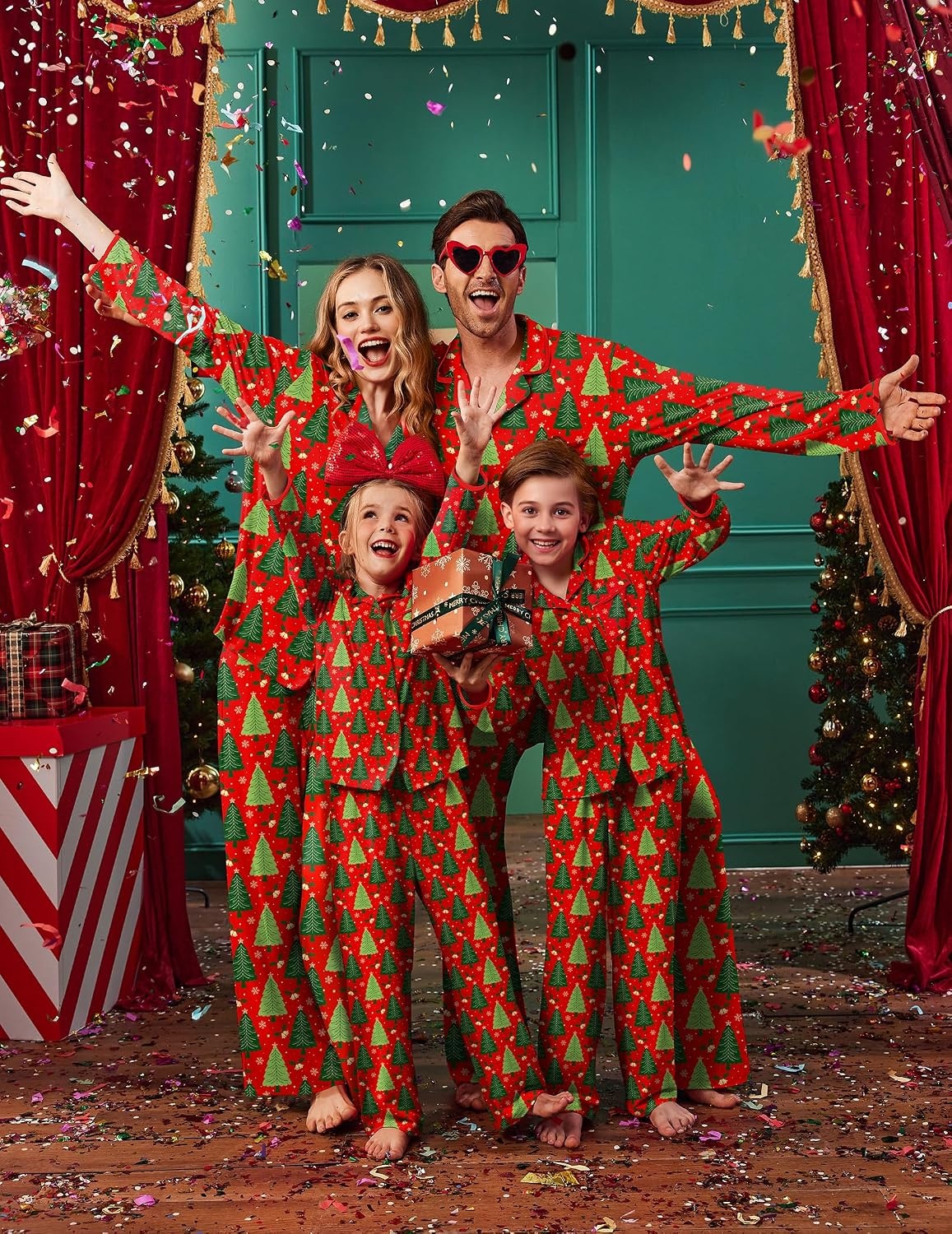image:imageEkouaer Family Christmas Pajamas Matching Pjs Sets for Women Men and KidsChristmas Tree