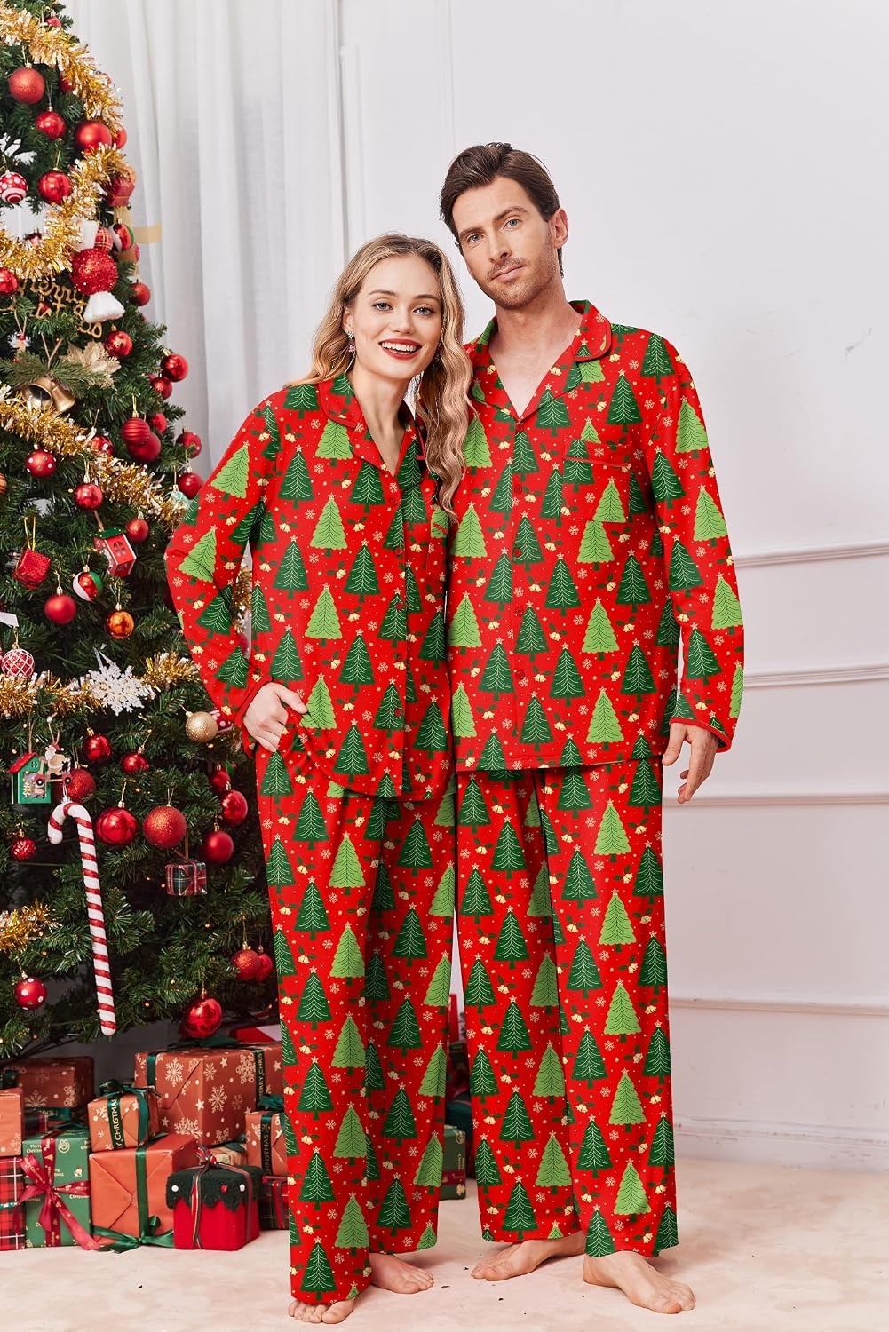 image:imageEkouaer Family Christmas Pajamas Matching Pjs Sets for Women Men and KidsChristmas Tree