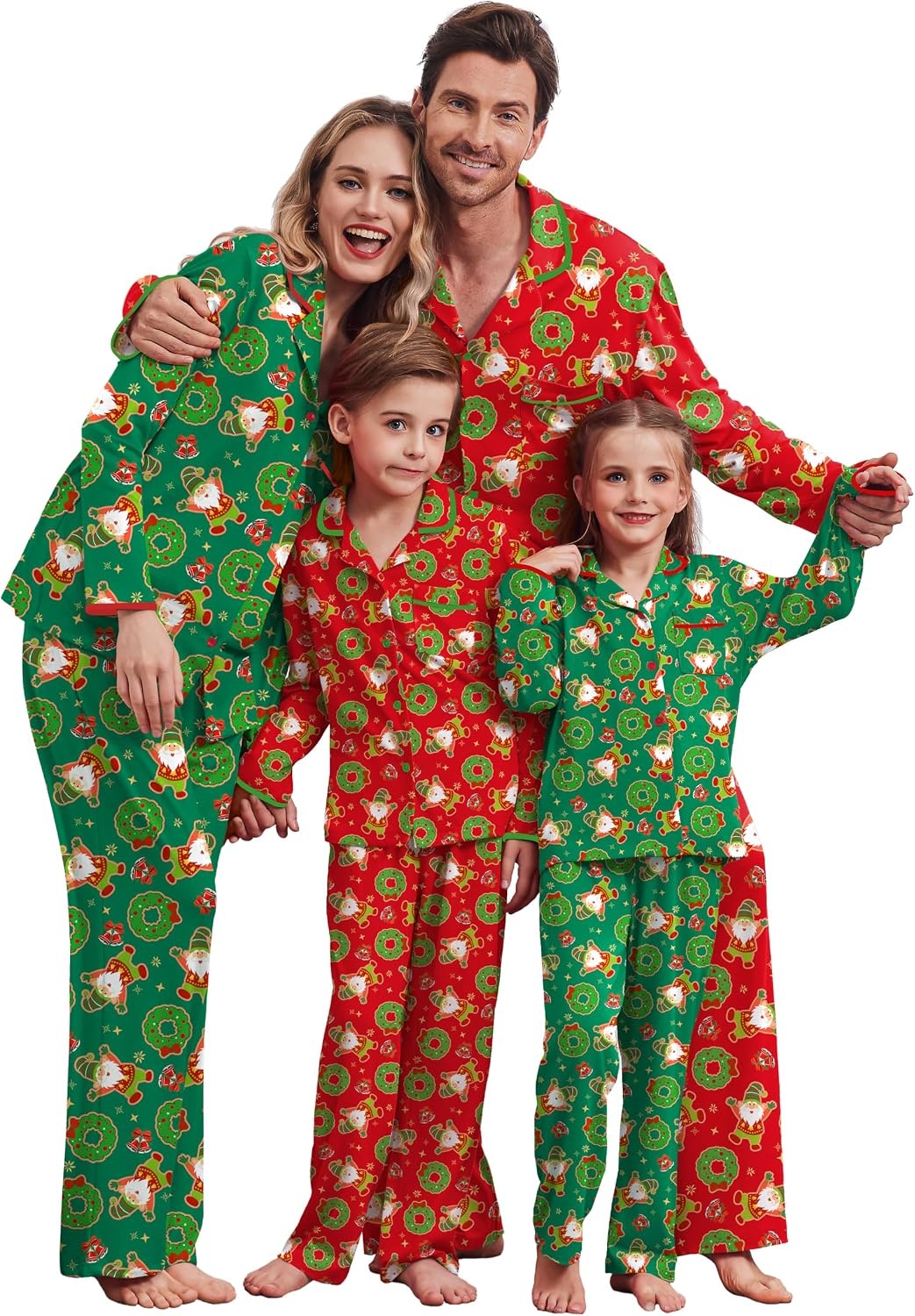 image:imageEkouaer Family Christmas Pajamas Matching Pjs Sets for Women Men and KidsChristmas Wreath