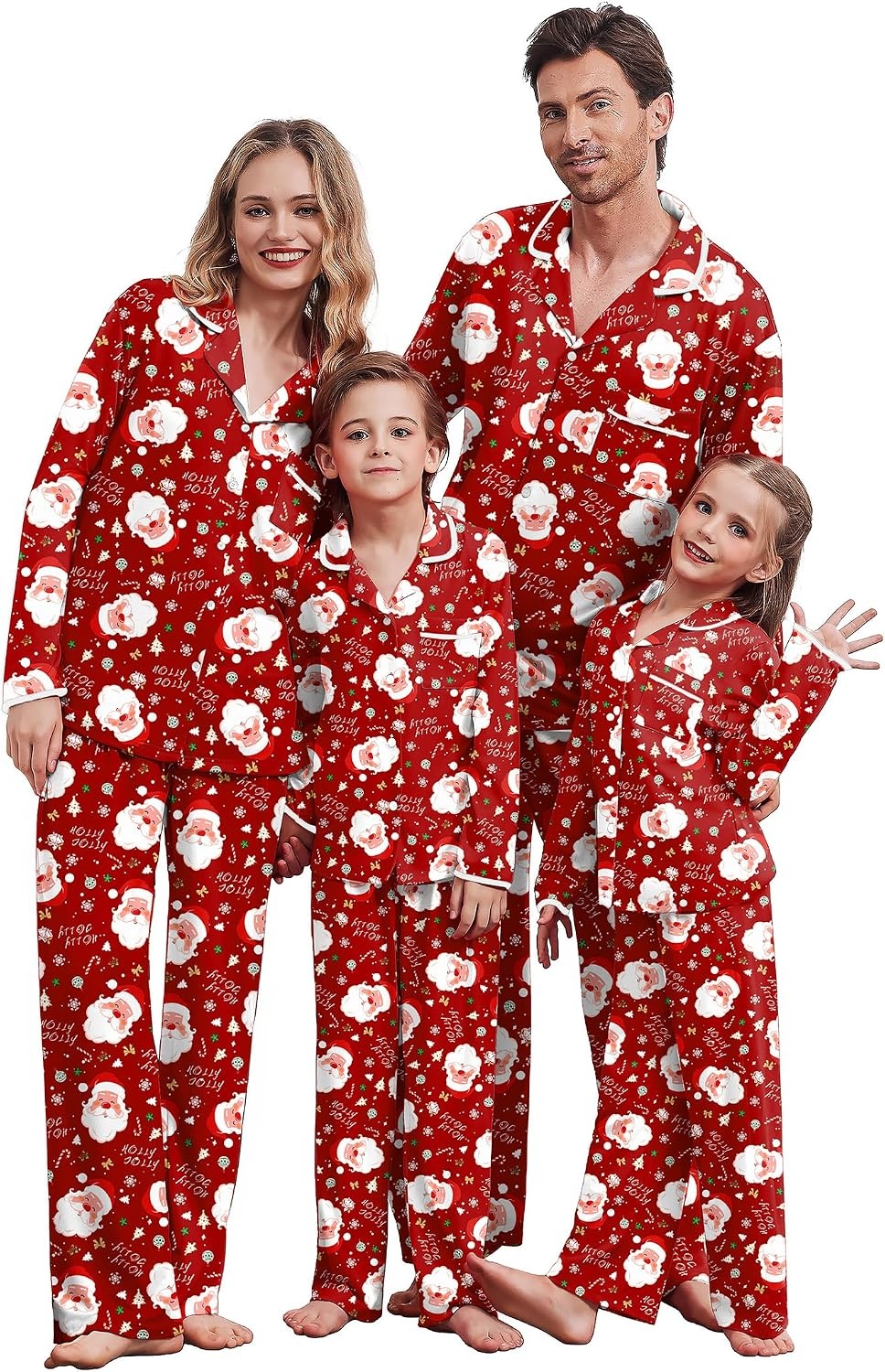 image:imageEkouaer Family Christmas Pajamas Matching Pjs Sets for Women Men and KidsRed Santa Claus