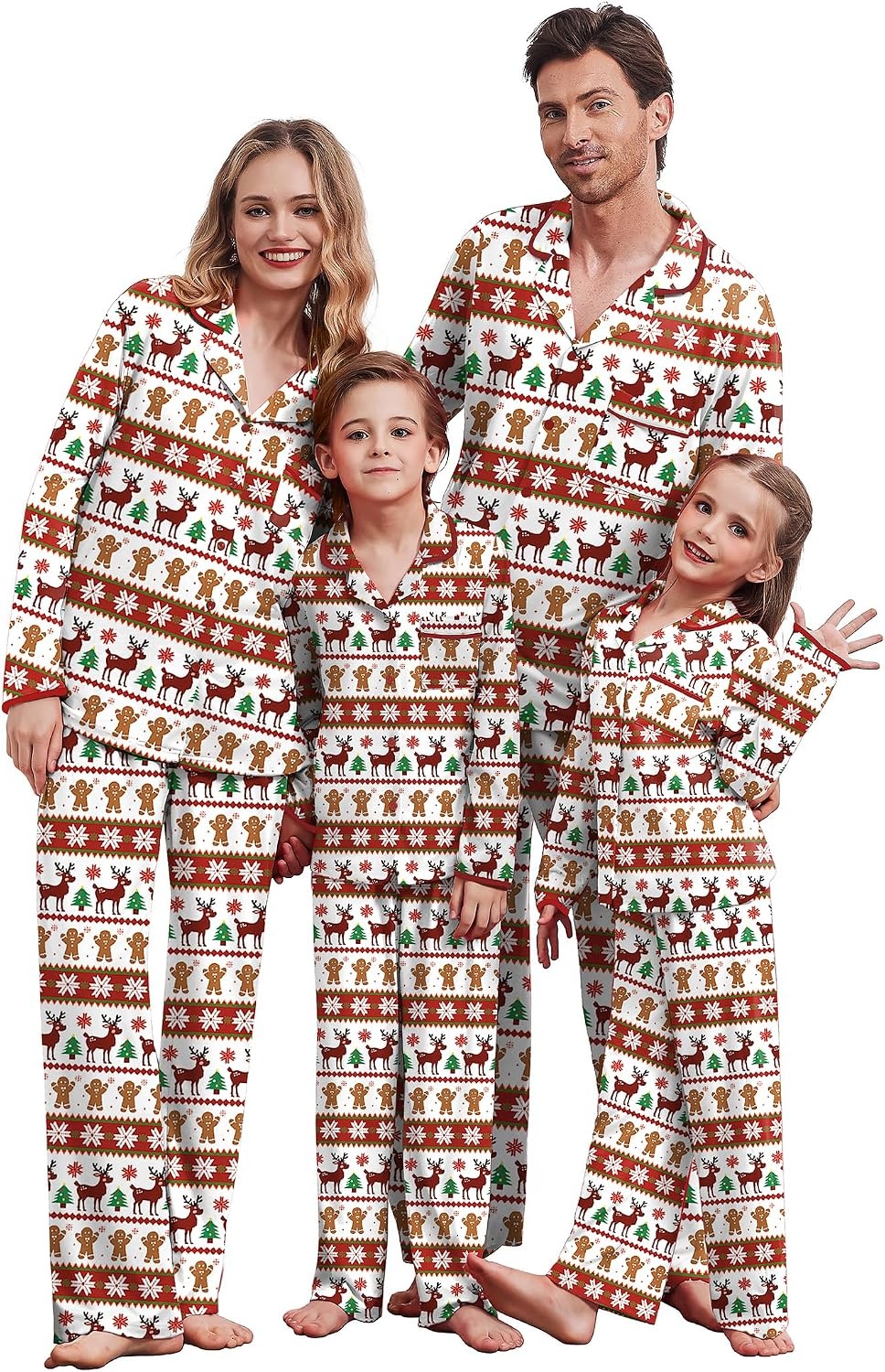image:imageEkouaer Family Christmas Pajamas Matching Pjs Sets for Women Men and KidsReindeer