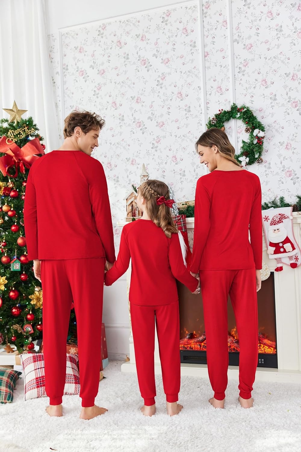 image:imageEkouaer Family Matching Pajamas Christmas Sleepwear Long Sleeve Pjs SetRed