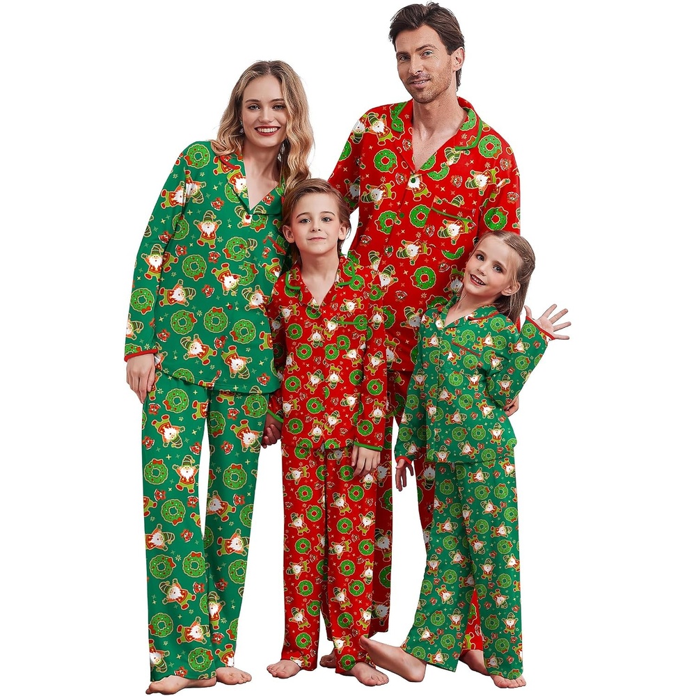 image:imageEkouaer Family Christmas Pajamas Matching Pjs Sets for Women Men and KidsChristmas Wreath