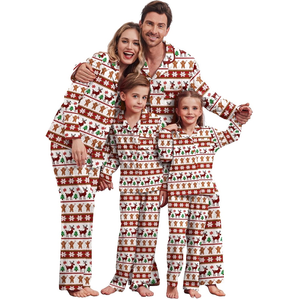 image:imageEkouaer Family Christmas Pajamas Matching Pjs Sets for Women Men and KidsReindeer