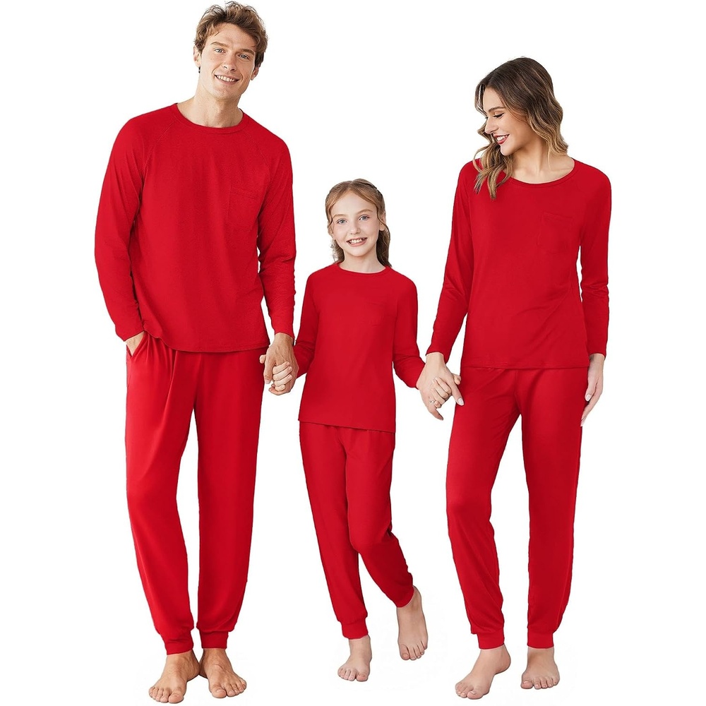image:imageEkouaer Family Matching Pajamas Christmas Sleepwear Long Sleeve Pjs SetRed