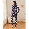 Ekouaer 2 Pack Womens Pajama Sets Long Sleeve Pjs Soft Comfy Lounge Set(Xmas Navy+xmas Pink)