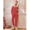 Ekouaer 2 Pack Womens Pajama Sets Long Sleeve Pjs Soft Comfy Lounge Set(Xmas Red+xmas Gingerbread)
