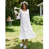 Ekouaer Cotton Nightgowns for Women Long Sleeve Night Gown Lace Sleepwear(Floral Purple)